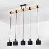 Bassagoda hanging light, pendant light Ecru, black, 5-light sources
