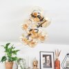 Ripoll ceiling light, globe light gold, black, 8-light sources