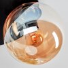 Gastor ceiling light, globe light 30 cm Amber, clear, Smoke-coloured, 3-light sources