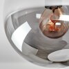 Gastor ceiling light, globe light 30 cm Amber, clear, Smoke-coloured, 3-light sources