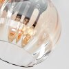Koyoto ceiling light, globe light 30 cm Amber, clear, Smoke-coloured, 3-light sources