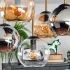 Koyoto ceiling light, globe light gold, black, 5-light sources