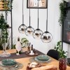 Koyoto hanging light, globe light, pendant light Ecru, black, 4-light sources