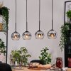 Koyoto hanging light, globe light, pendant light Ecru, black, 4-light sources