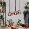 Koyoto hanging light, globe light, pendant light Ecru, black, 4-light sources