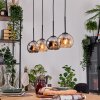 Koyoto hanging light, globe light, pendant light Ecru, black, 4-light sources