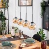 Koyoto hanging light, globe light, pendant light Ecru, black, 4-light sources