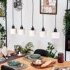 Bassagoda hanging light, pendant light Ecru, black, 5-light sources