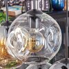 Ripoll hanging light, globe light, pendant light Amber, clear, Smoke-coloured, 6-light sources