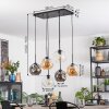 Ripoll hanging light, globe light, pendant light Amber, clear, Smoke-coloured, 6-light sources