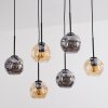Ripoll hanging light, globe light, pendant light Amber, Smoke-coloured, 6-light sources