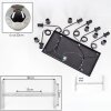 Ripoll hanging light, globe light, pendant light chrome, Smoke-coloured, 6-light sources