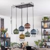 Koyoto hanging light, globe light, pendant light blue, gold, green, coppery, 6-light sources