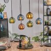 Koyoto hanging light, globe light, pendant light blue, gold, green, coppery, 6-light sources