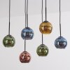 Koyoto hanging light, globe light, pendant light blue, gold, green, coppery, 6-light sources
