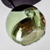 Koyoto ceiling light, globe light 30 cm blue, green, coppery, 3-light sources
