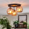 Koyoto ceiling light, globe light 30 cm Amber, 3-light sources
