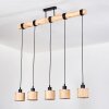 Bongal hanging light, pendant light Ecru, black, 5-light sources