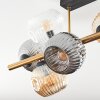 Ripoll ceiling light, globe light gold, black, 8-light sources