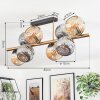Ripoll ceiling light, globe light gold, black, 8-light sources