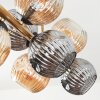 Ripoll ceiling light, globe light gold, black, 8-light sources