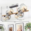 Ripoll ceiling light, globe light gold, black, 8-light sources