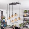 Ripoll hanging light, globe light, pendant light Amber, clear, 6-light sources