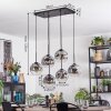 Ripoll hanging light, globe light, pendant light clear, Smoke-coloured, 6-light sources