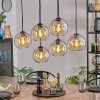Koyoto hanging light, globe light, pendant light Amber, clear, 6-light sources