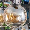 Koyoto hanging light, globe light, pendant light Amber, clear, 6-light sources