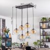 Koyoto hanging light, globe light, pendant light Amber, clear, 6-light sources