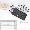 Koyoto hanging light, globe light, pendant light Amber, clear, 6-light sources