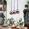 Koyoto hanging light, globe light, pendant light Ecru, black, 3-light sources