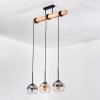 Koyoto hanging light, globe light, pendant light Ecru, black, 3-light sources