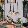 Koyoto hanging light, globe light, pendant light Ecru, black, 3-light sources