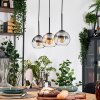 Koyoto hanging light, globe light, pendant light Ecru, black, 3-light sources