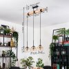 Koyoto hanging light, globe light, pendant light Ecru, black, 3-light sources