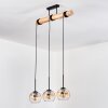 Koyoto hanging light, globe light, pendant light Ecru, black, 3-light sources