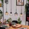 Koyoto hanging light, globe light, pendant light Ecru, black, 4-light sources