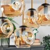 Ripoll ceiling light, globe light gold, black, 5-light sources
