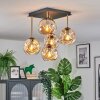 Ripoll ceiling light, globe light gold, black, 5-light sources