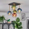 Koyoto ceiling light, globe light gold, black, 5-light sources