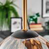 Koyoto ceiling light, globe light gold, black, 5-light sources
