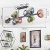 Gastor ceiling light, globe light blue, chrome, green, clear, coppery, Smoke-coloured, 8-light sources