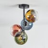 Koyoto ceiling light, globe light 31 cm blue, gold, green, clear, coppery, 4-light sources