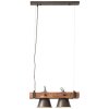 Pendant Light Brilliant Plow Dark wood, black, 2-light sources
