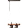 Pendant Light Brilliant Plow Dark wood, black, 2-light sources