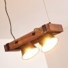 OKSBOL Pendant Light Dark wood, black, 2-light sources