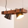 OKSBOL Pendant Light Dark wood, black, 2-light sources