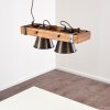 OKSBOL Pendant Light Dark wood, black, 2-light sources